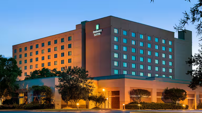 Exterior of Embassy Suites building