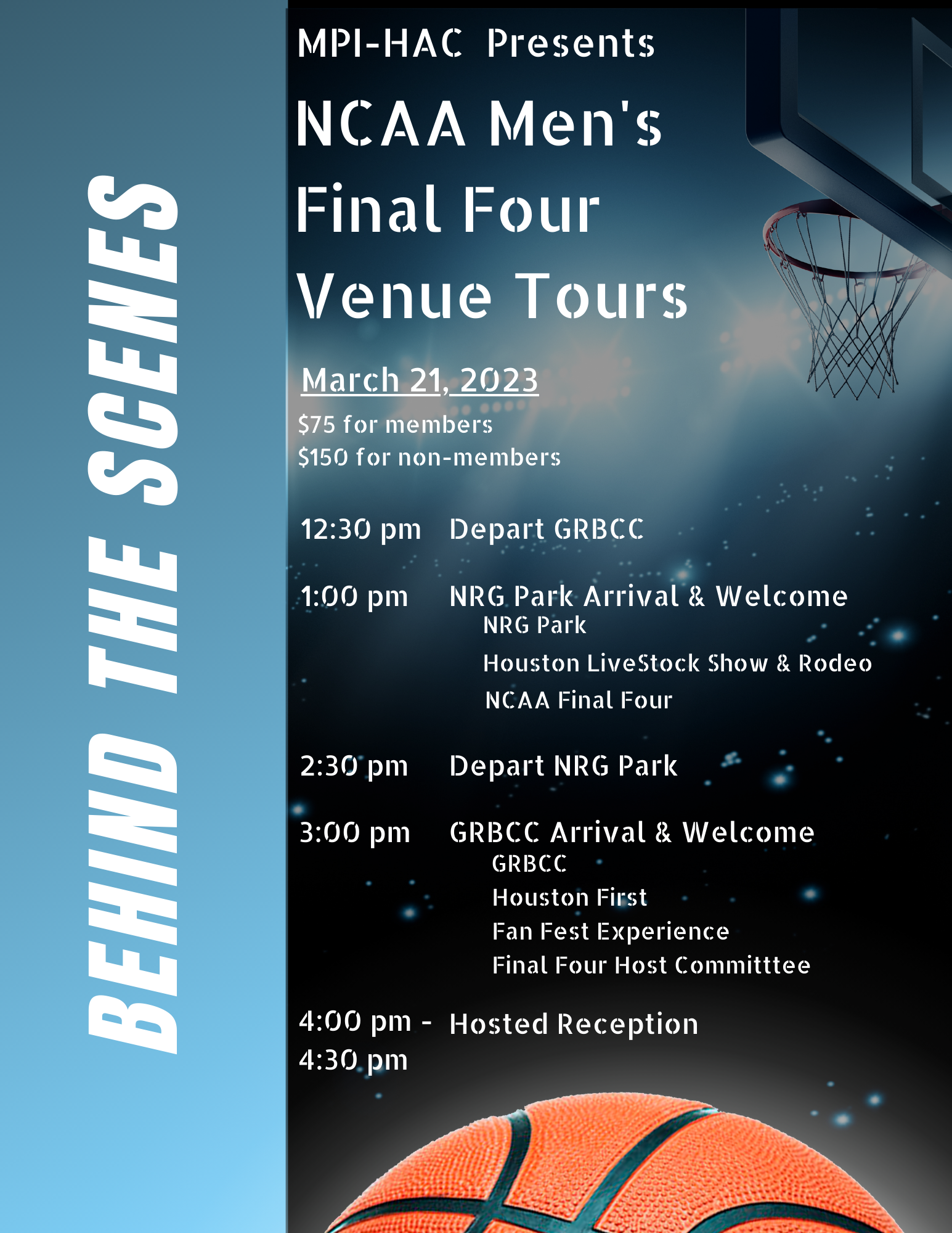 Men&#39;s Final Four Behind the Scenes Itinerary v4
