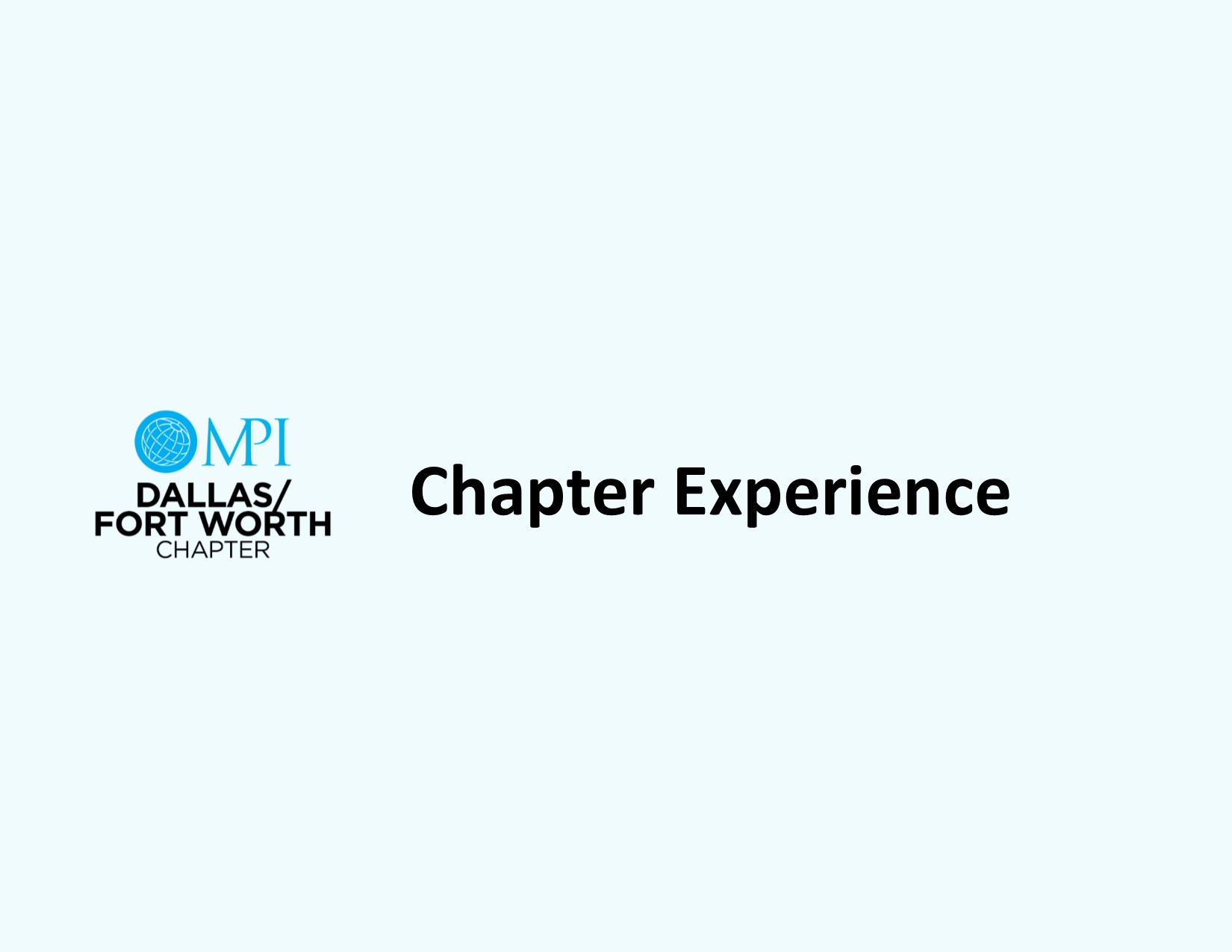 Chapter experience