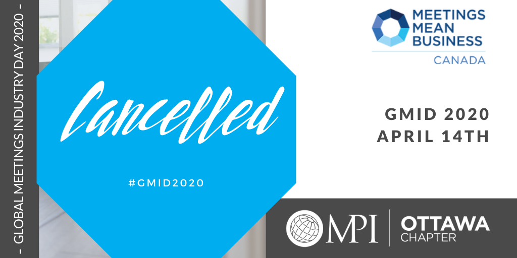 Global Meetings Industry Day 2020 cancelled graphic